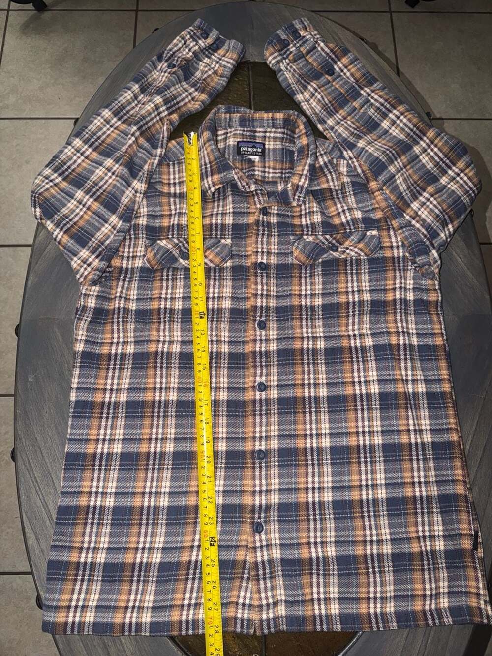 Patagonia Organic Cotton Plaid Long Sleeve Button Up Flannel Shirt